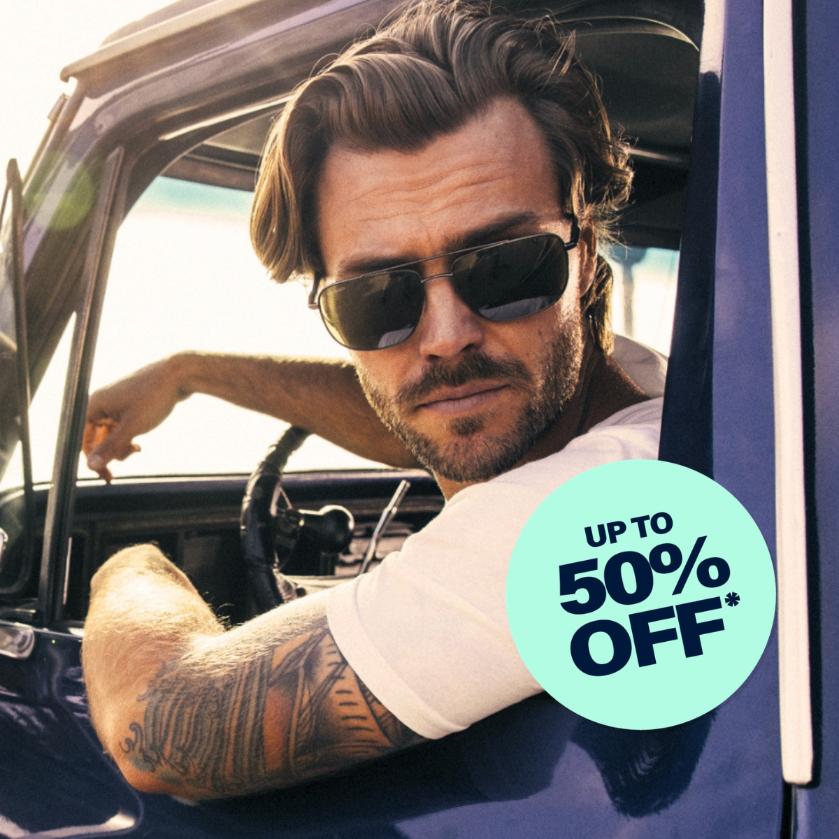 up to 50% off polarised sunglasses