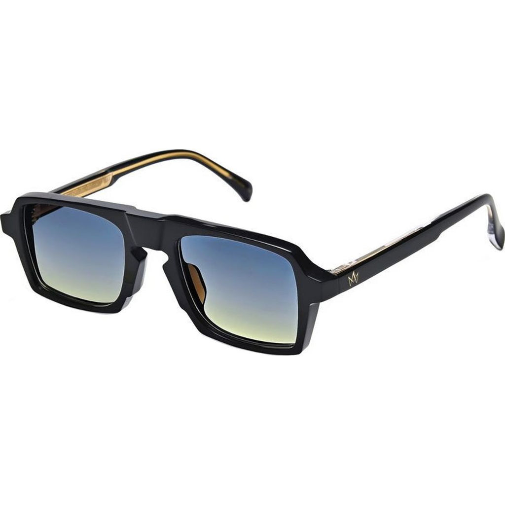 Lason Large, Black/Malibu Blue Gradient Lenses