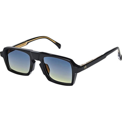 Lason Large, Black/Malibu Blue Gradient Lenses