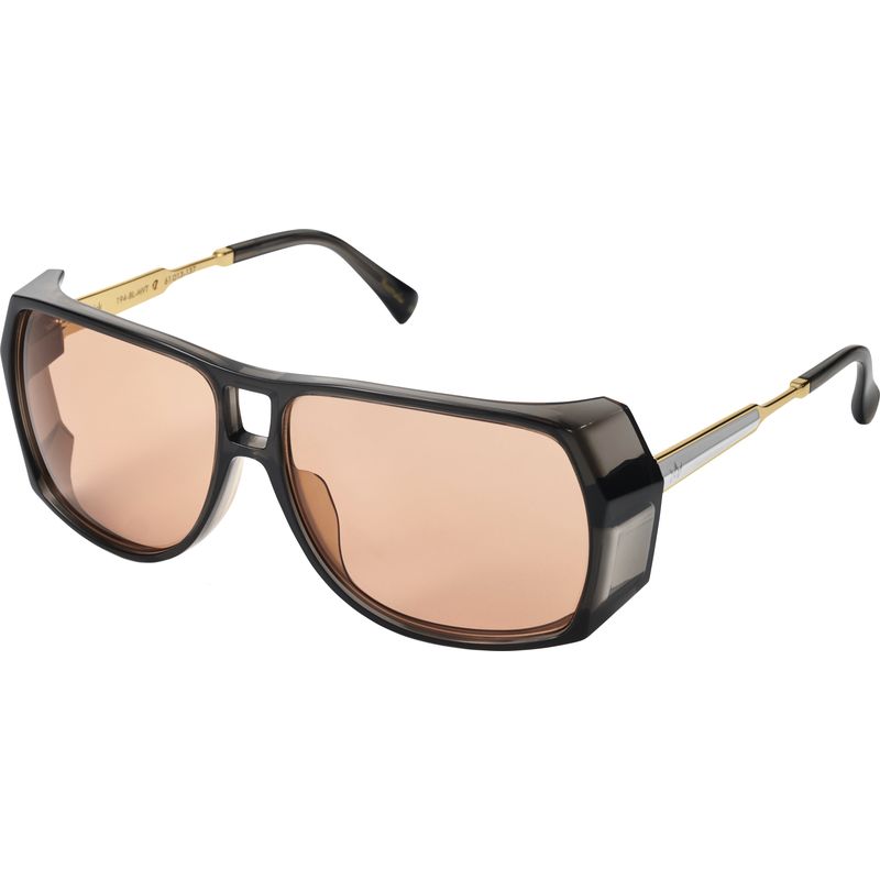 AM Eyewear Schirk Black Amber Photochromic Angle