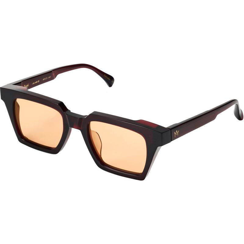 AM Eyewear Todd Merlot Amber Angle