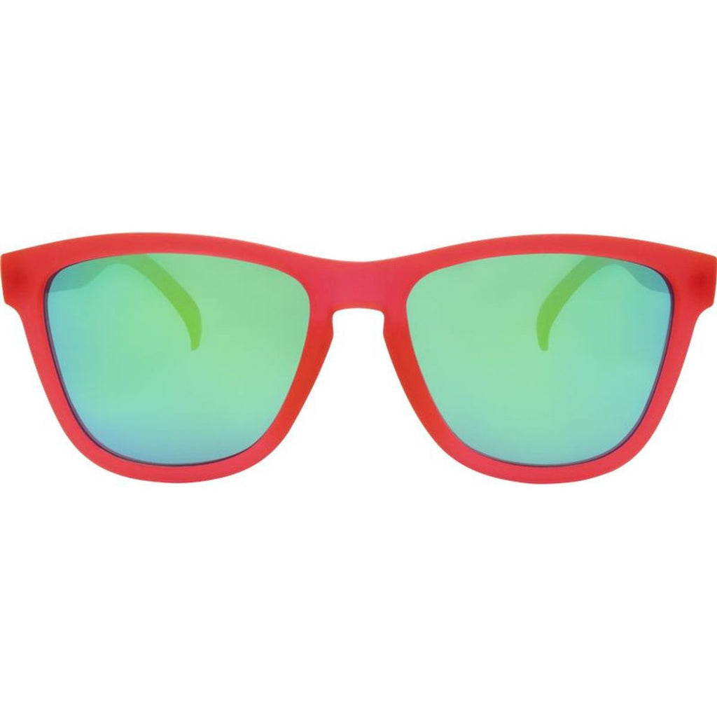 Gritty, Rubber Pink/Green Mirror Polarised Lenses