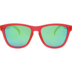 Gritty, Rubber Pink/Green Mirror Polarised Lenses