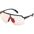 SP0018, Shiny Black/Smoke Photochromic Mirror Lenses