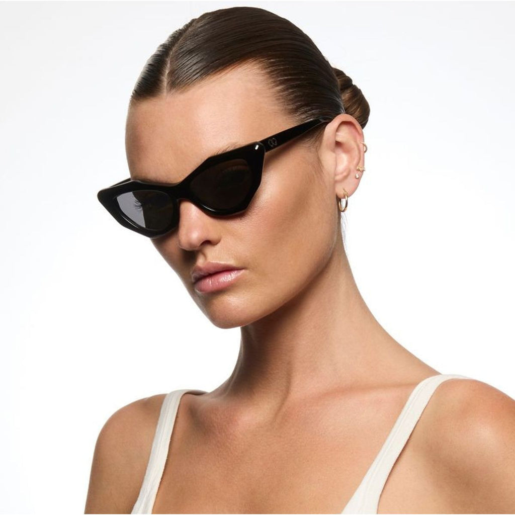 Mookhi, Bio-Acetate Gloss Black/Grey Lenses