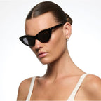 Mookhi, Bio-Acetate Gloss Black/Grey Lenses