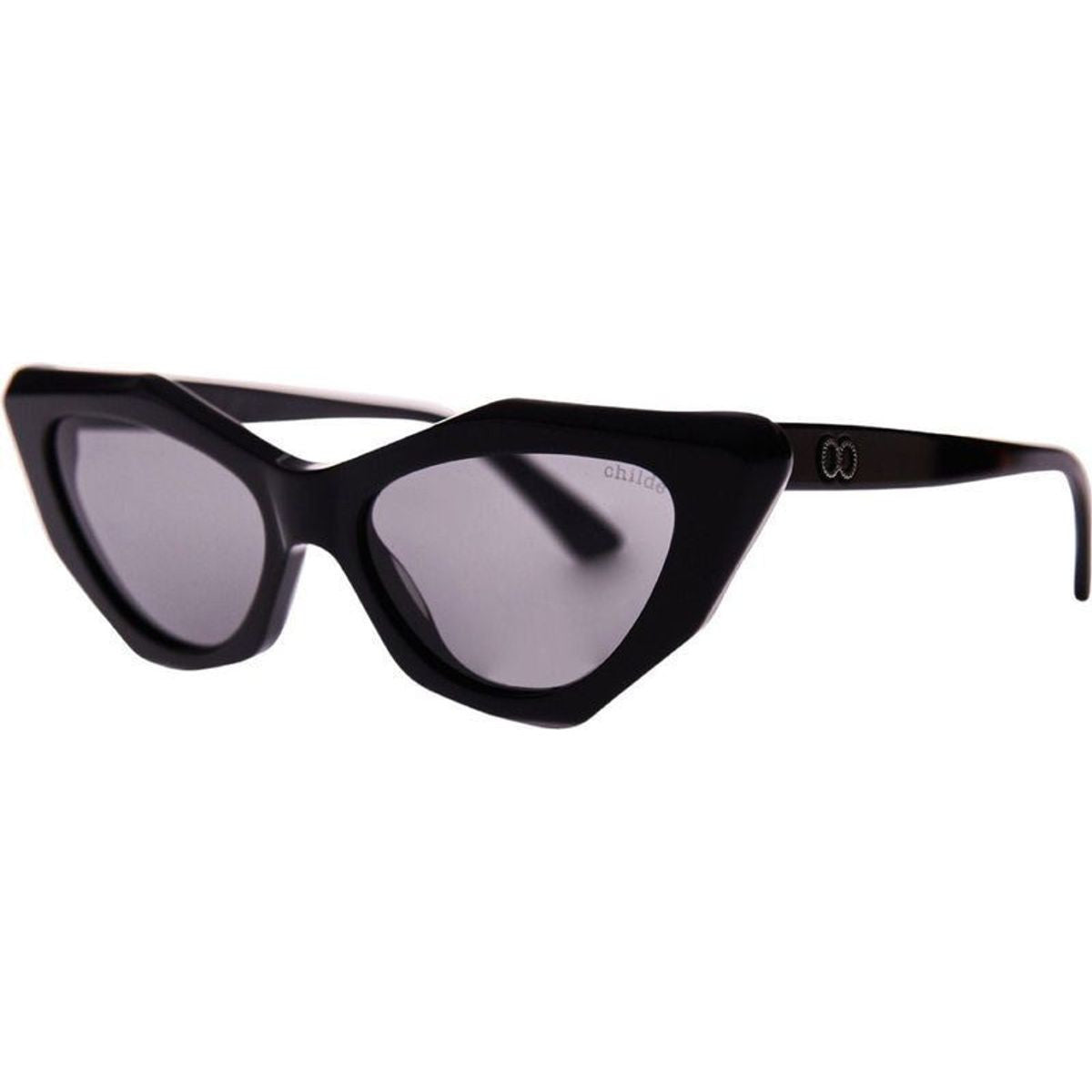 Mookhi, Bio-Acetate Gloss Black/Grey Lenses