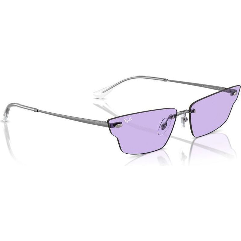 Anh RB3731, Polished Gunmetal/Violet Lenses 63 Eye Size