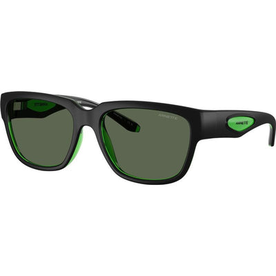 Bounce AN4366, Black and Transparent Green/Dark Green Lenses