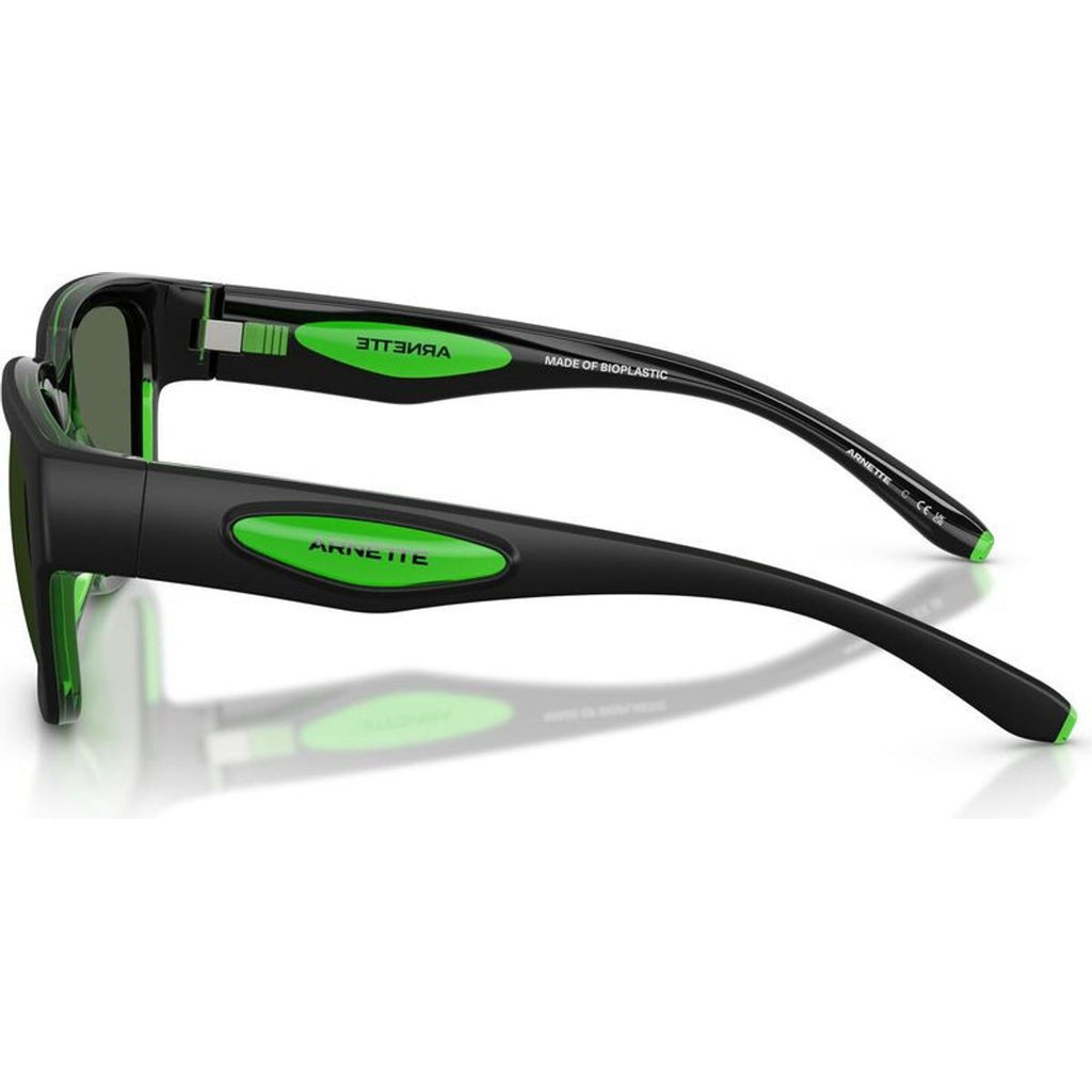 Bounce AN4366, Black and Transparent Green/Dark Green Lenses