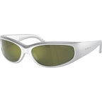 Catfish AN4302, Metallic Silver/Dark Green Petrol Mirror Lenses 62 Eye Size