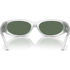 Catfish AN4302, Metallic Silver/Dark Green Petrol Mirror Lenses 62 Eye Size