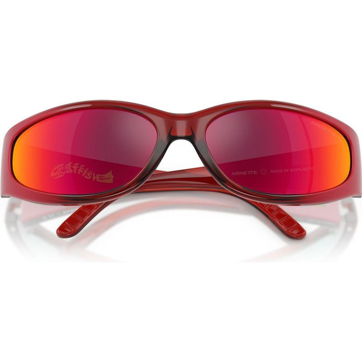 Catfish AN4302, Transparent Orange Red Gradient/Orange Yellow Mirror Lenses
