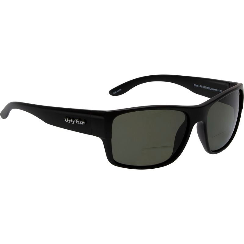 Atlas, Matte Black/Bifocal +2.5 Smoke Polarised Lenses