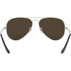 Aviator Classic RB3025, Silver/Dark Grey Mirror Glass Polarised Lenses 58 Eye Size