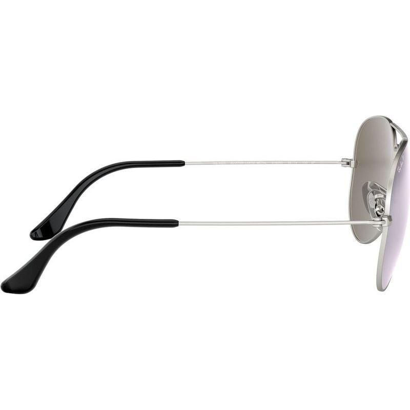 Aviator Classic RB3025, Silver/Dark Grey Mirror Glass Polarised Lenses 58 Eye Size