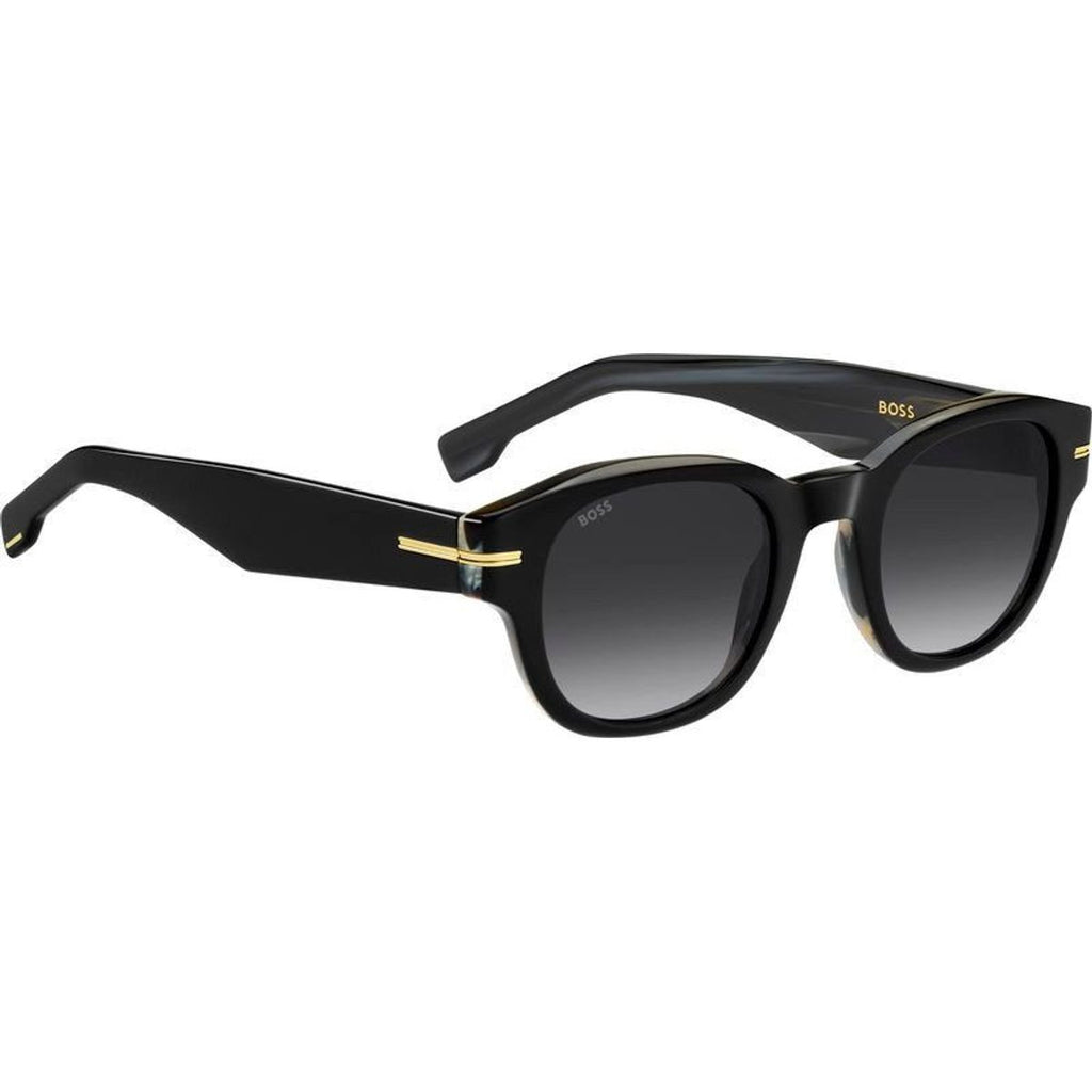 1717/S, Black Striped White/Grey Gradient Lenses