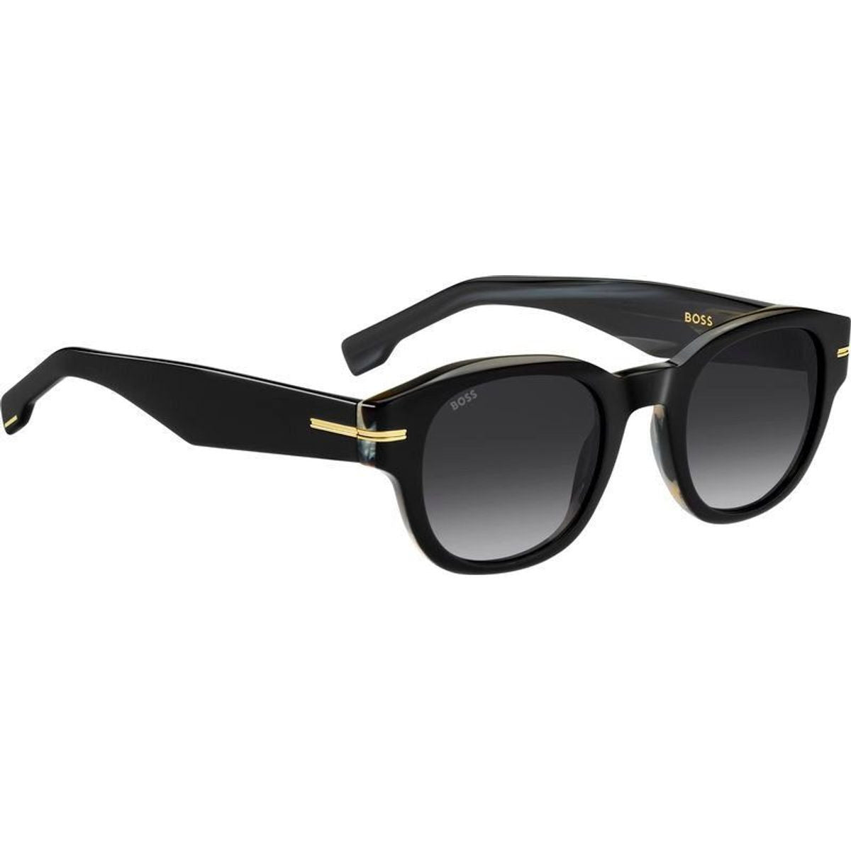 1717/S, Black Striped White/Grey Gradient Lenses