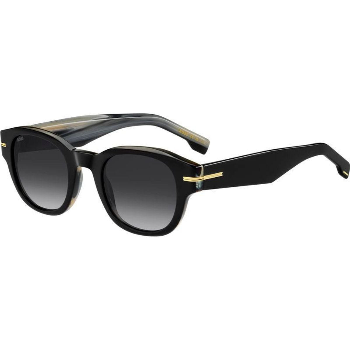 1717/S, Black Striped White/Grey Gradient Lenses