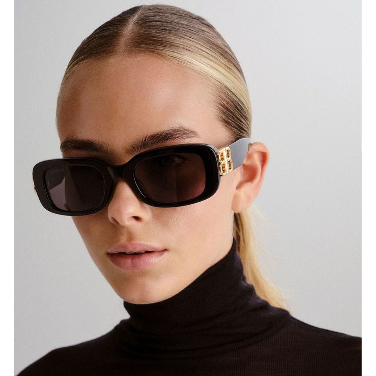 Shop Balenciaga BB0310SK Sunglasses Black/Grey | Afterpay – Just