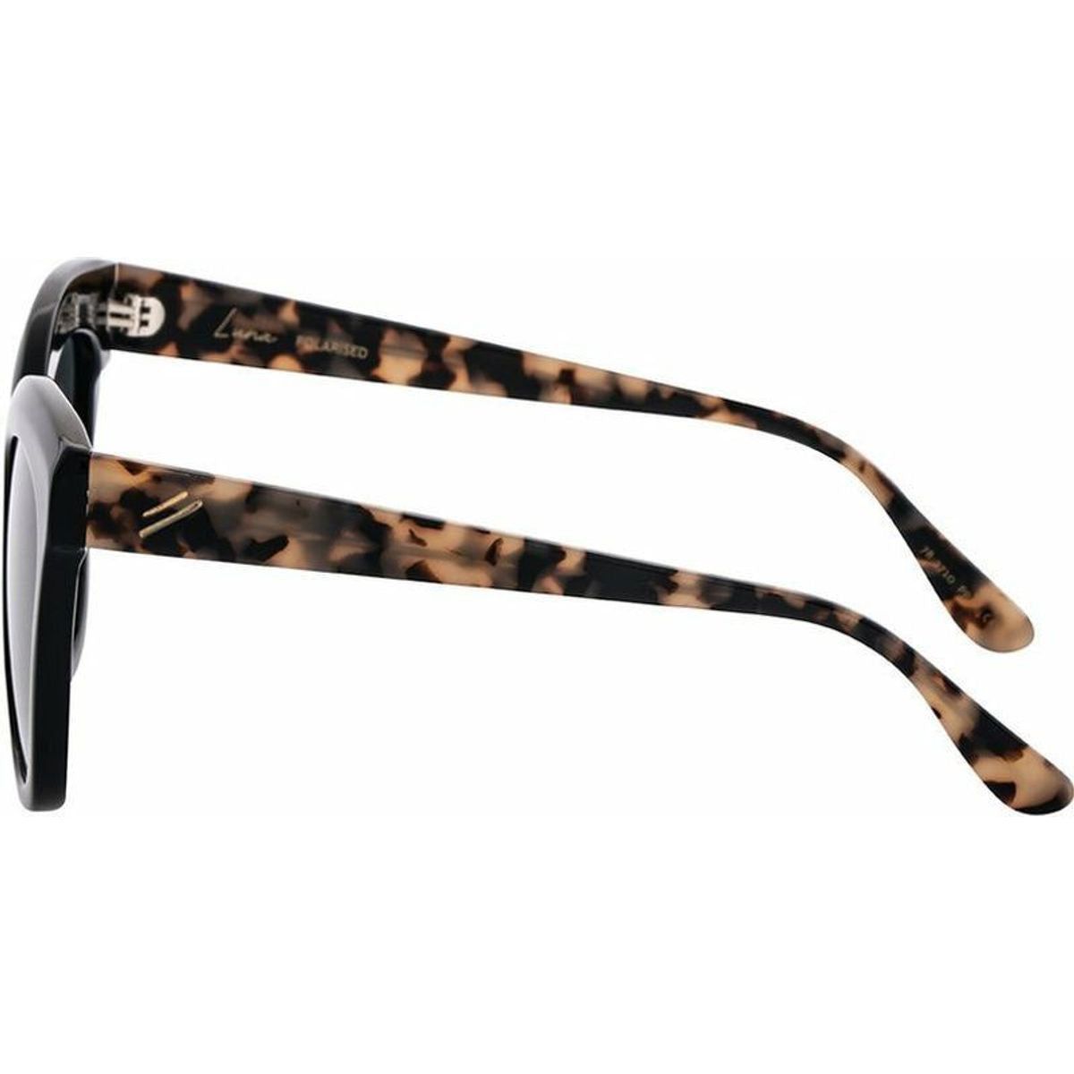 Luna, Shiny Black and Beige/Grey Polarised Lenses