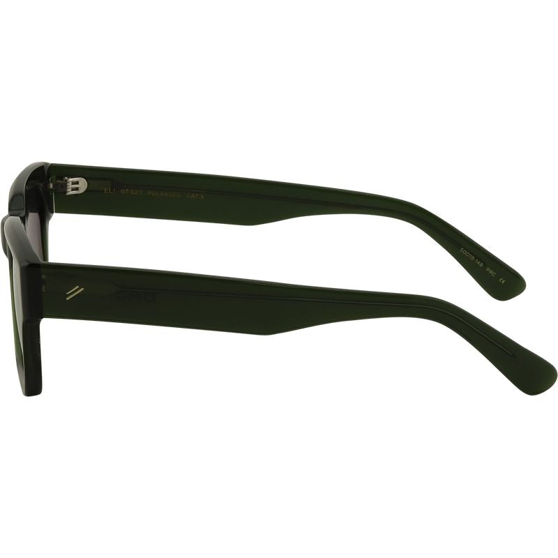 Bask Eyewear Eli Crystal Green Grey Gradient Polarised Temple
