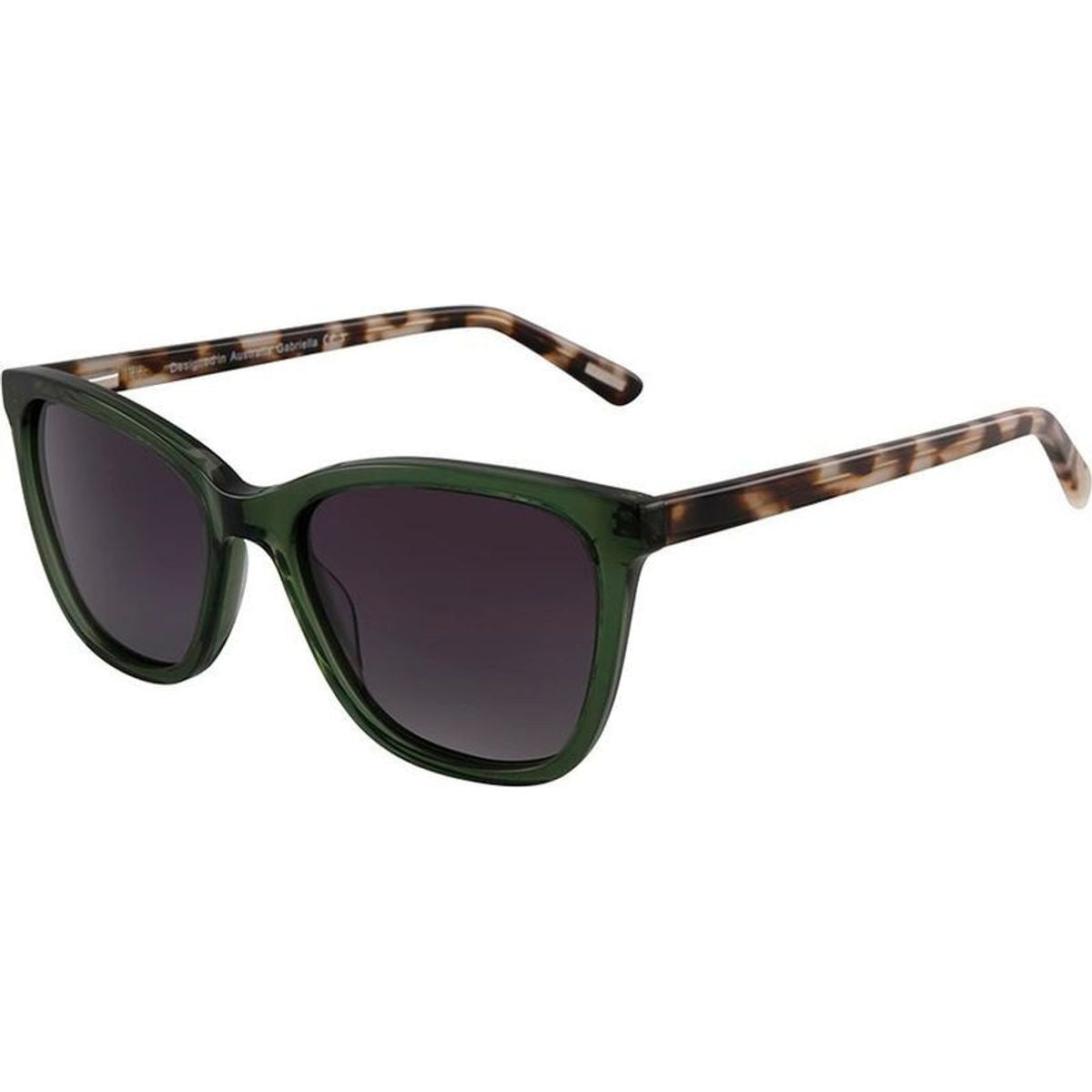 Gabriella, Crystal Green and Tort/Grey Gradient Polarised Lenses