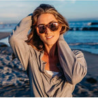 H Series, Heart Rush Matte Tortoise and Peach/Champagne Mirror Polarised Lenses