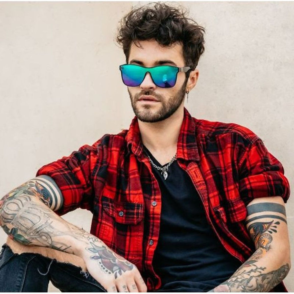 Millenia X2, Black Forest Gloss Black and Teal Fade/Blue Purple Mirror Polarised Lenses