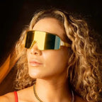 Blenders Eclipse Golden Yellow Gold Mirror Polarised Lifestyle