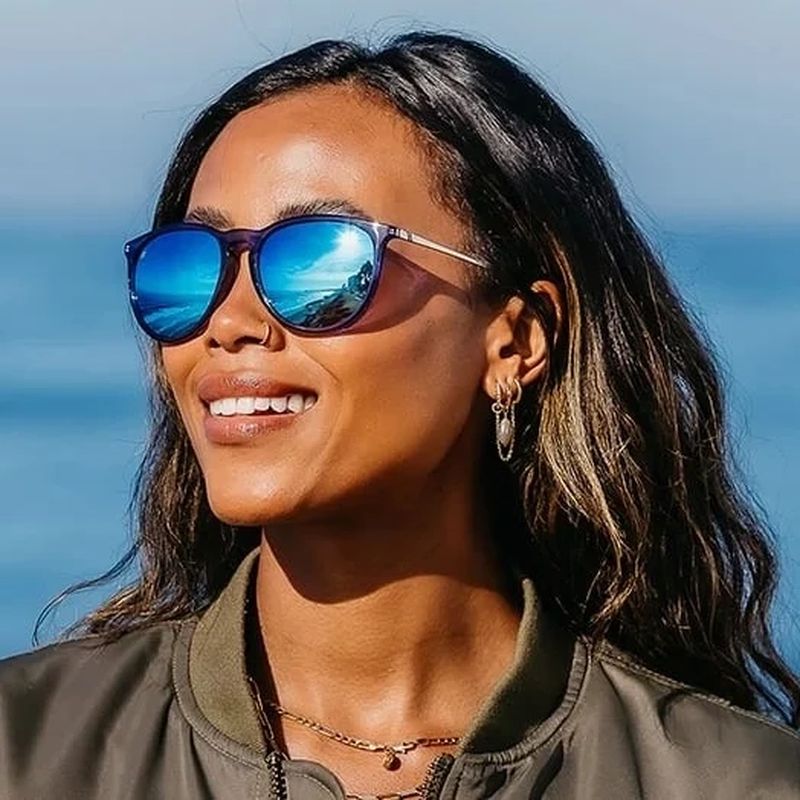 Blenders North Park Crystal Indigo Light Blue Mirror Polarised Lifestyle