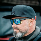 Airdrift, Matte Black and Acid/Sky Blue Polarised Lenses