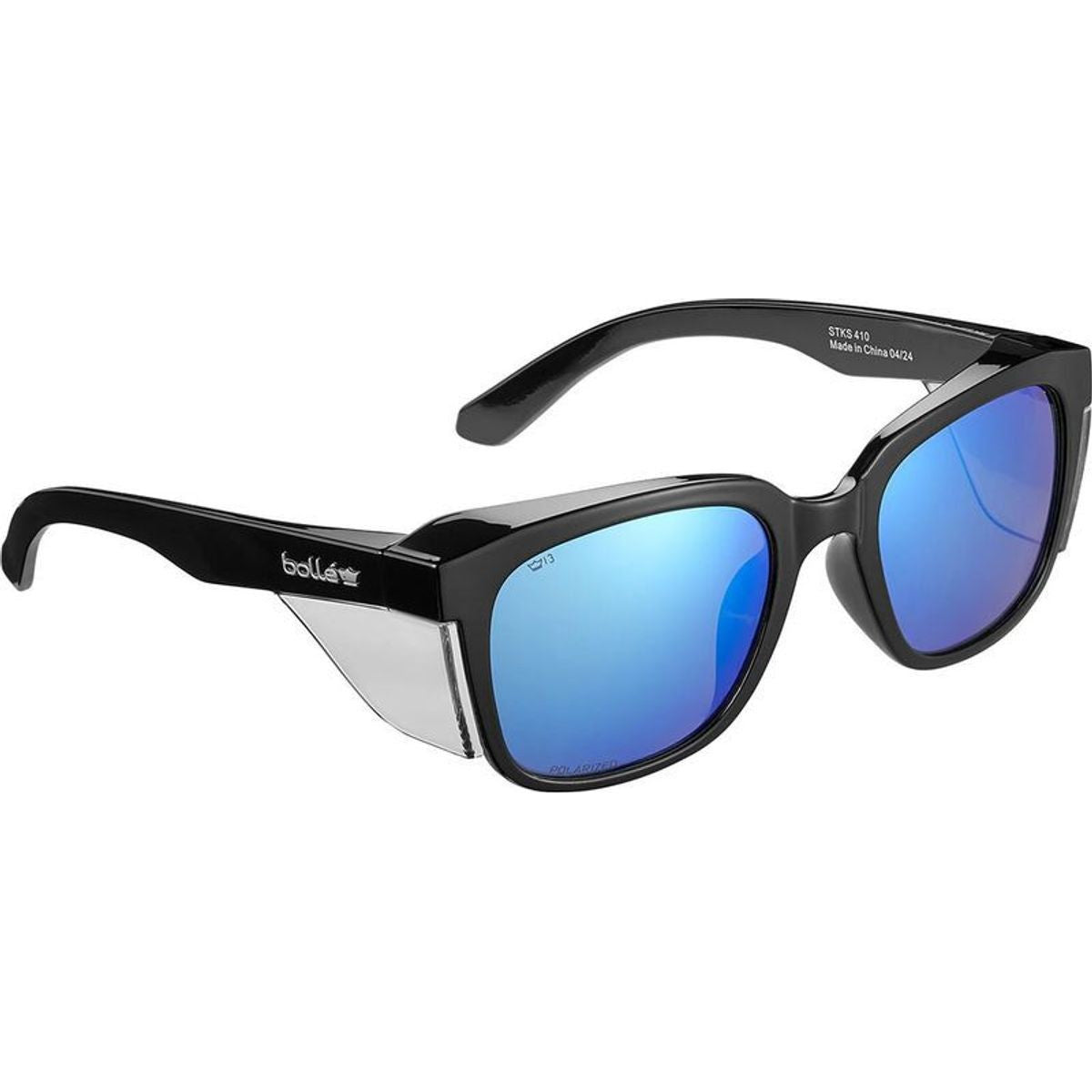STKS 410, Gloss Black/Cobalt Flash Mirror Polarised Lenses