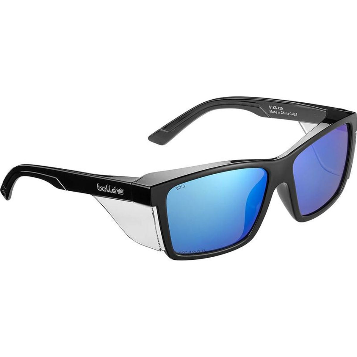 STKS 420, Gloss Black/Cobalt Flash Mirror Polarised Lenses