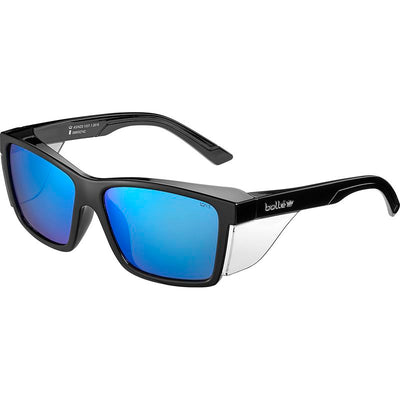 Bolle Safety STKS 420 Gloss Black Cobalt Mirror Polarised Angle
