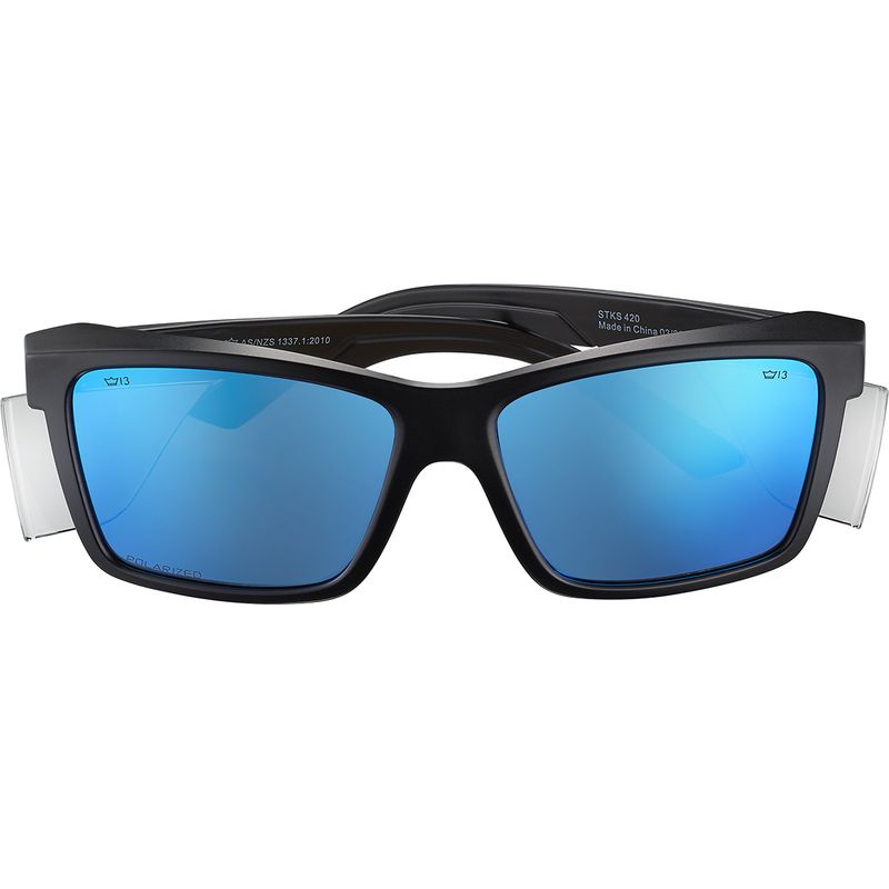 Bolle Safety STKS 420 Matte Black Cobalt Mirror Polarised Front