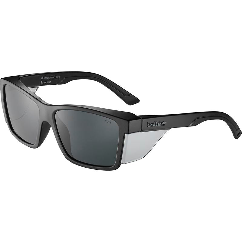 Bolle Safety STKS 420 Matte Black Smoke Polarised Angle