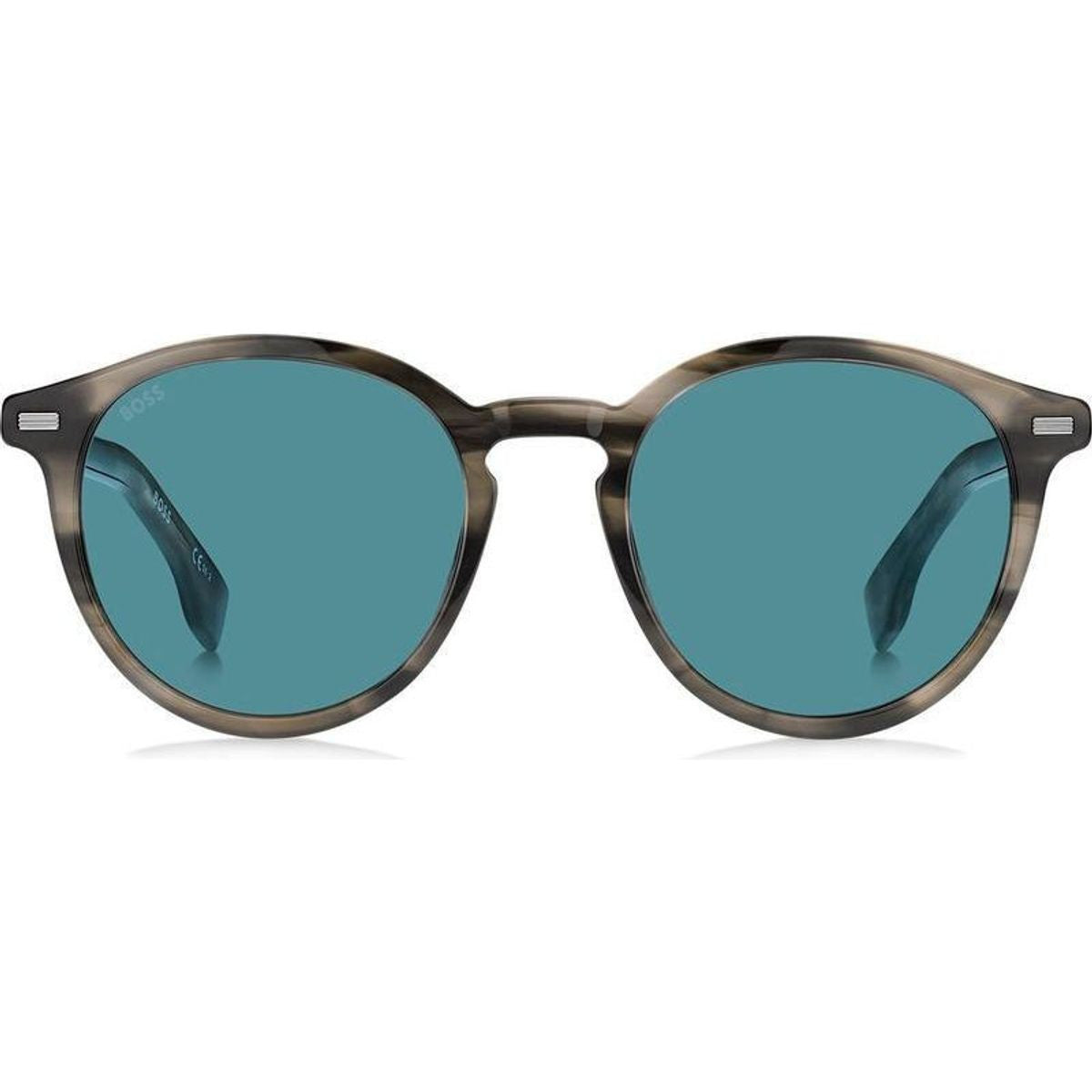 1365/S, Grey and Brown Horn/Blue Lenses