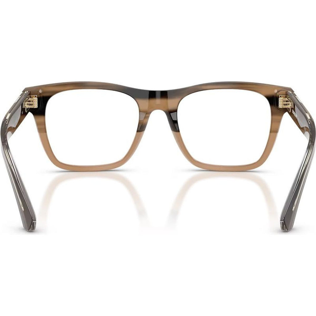 BE2445, Striped Beige/Clear Lenses 52 Eye Size