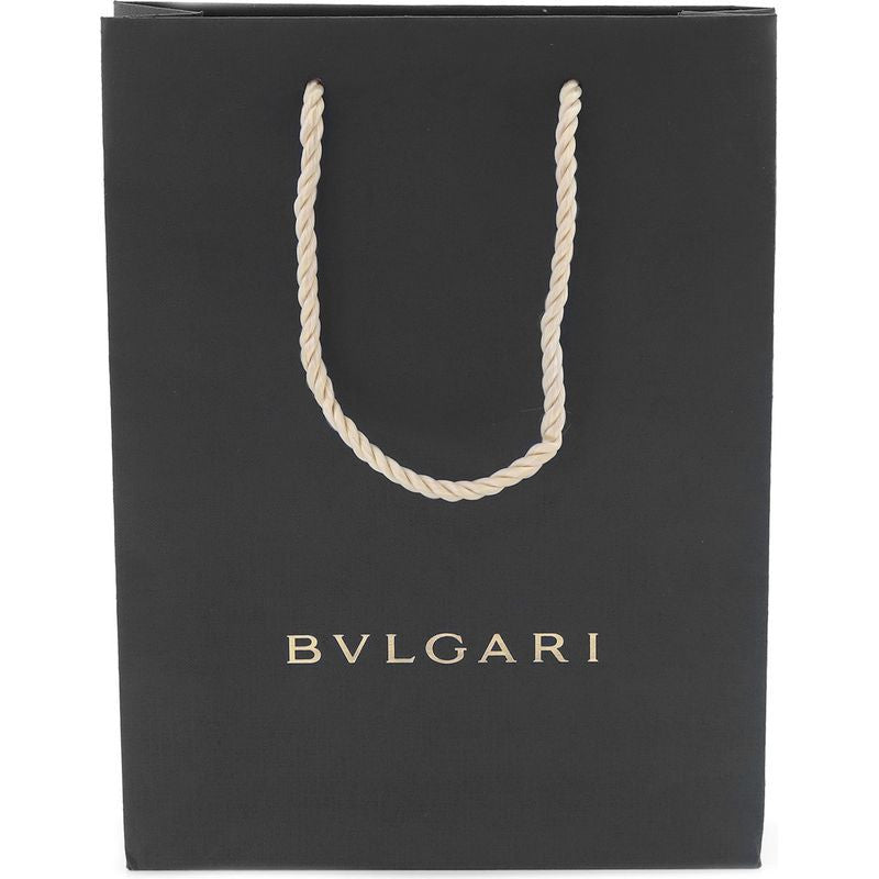 Bvlgari Shopping Bag, Black with Rope Handle