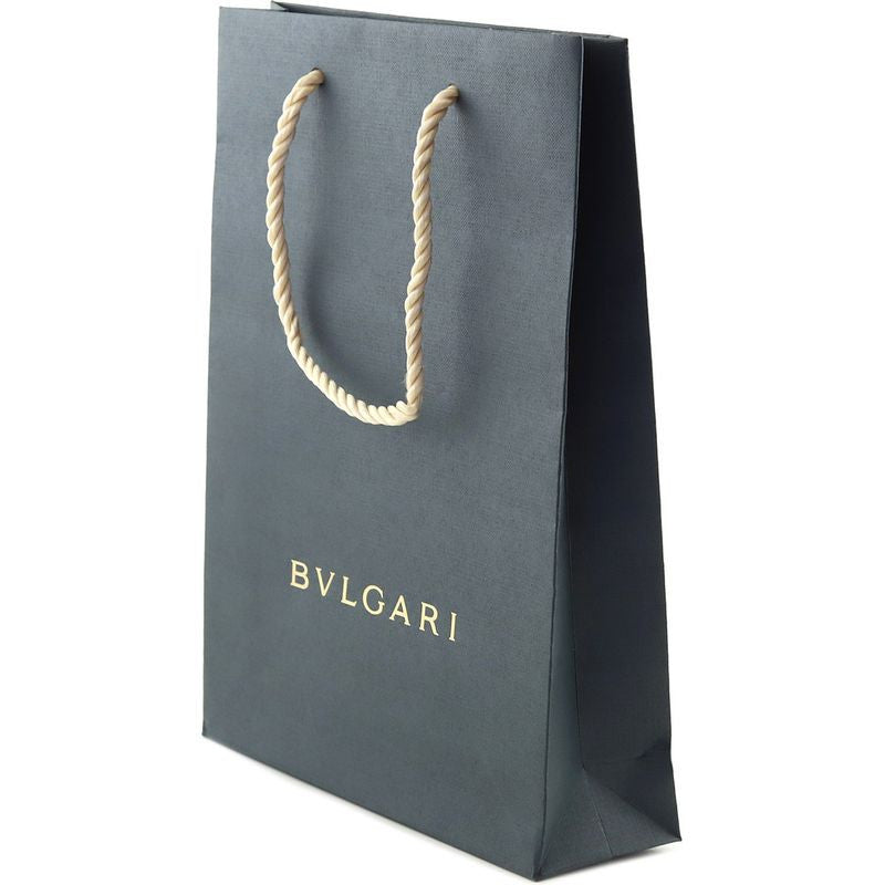 Bvlgari Shopping Bag, Black with Rope Handle