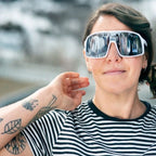 Erica, White/Silver Mirror Polarised Lenses