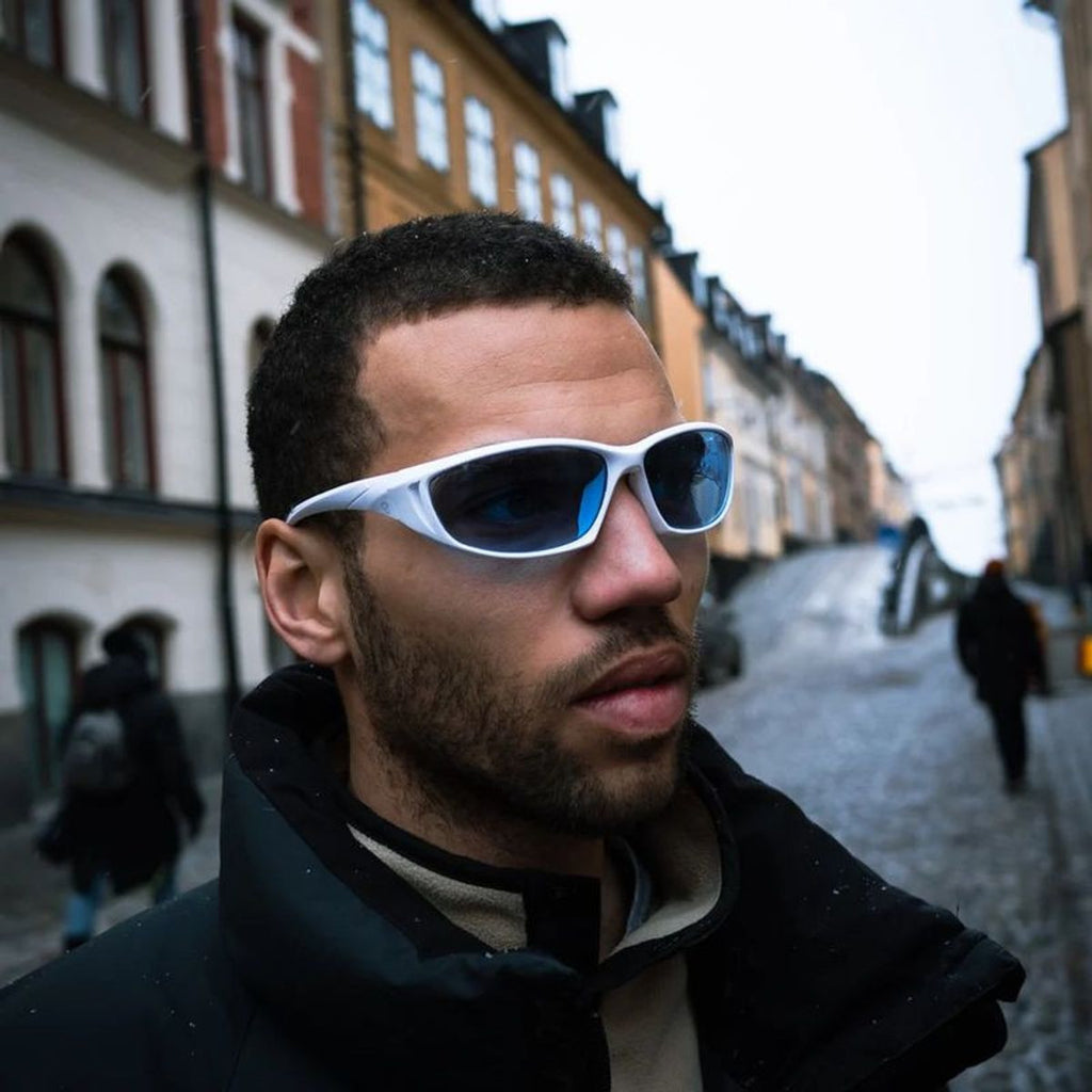 Kreuzberg, White/Transparent Blue Lenses