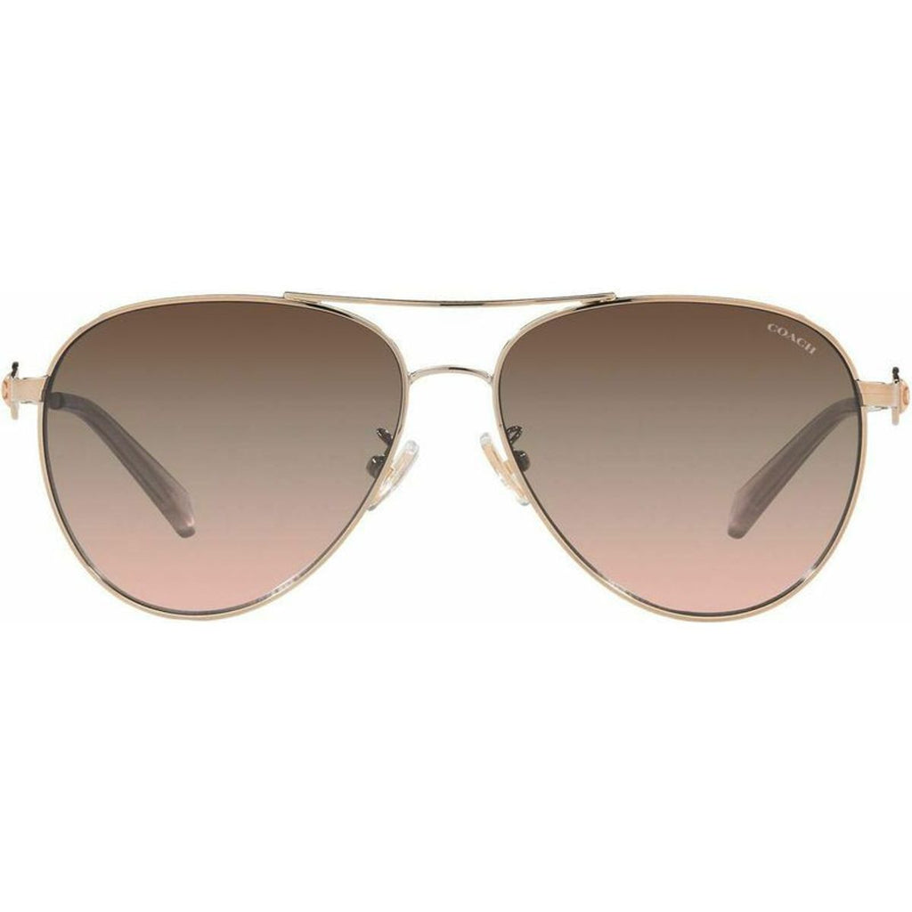 HC7128, Shiny Rose Gold/Brown Pink Gradient Lenses