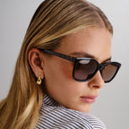 Allambie Petite, Black and Charcoal Tort/Brown Polarised Lenses
