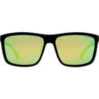 Arltunga, Matte Black and Neon Green/Green Mirror Polarised Lenses