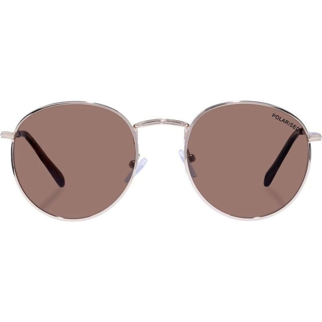 Enviro Round Metal, Gold and Dark Tort/Brown Polarised Lenses