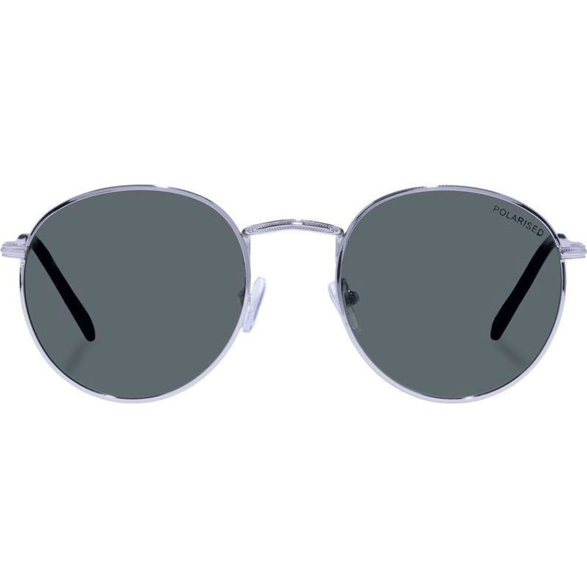 Enviro Round Metal, Silver and Black/Khaki Polarised Lenses