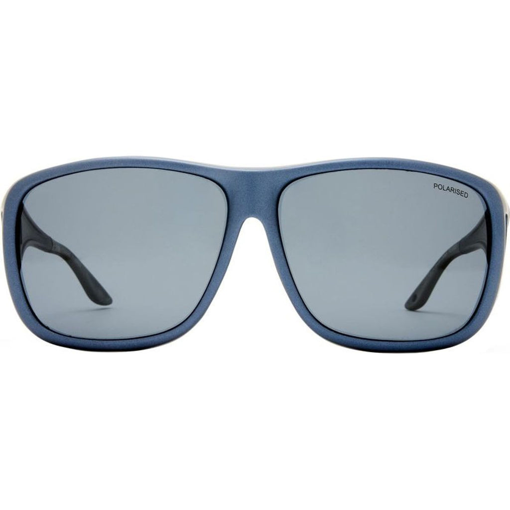 Gymea, Metallic Blue/Smoke Polarised Lenses