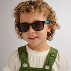 Caribou Flexi - Kids, Matte Black Neon/Smoke Polarised Lenses